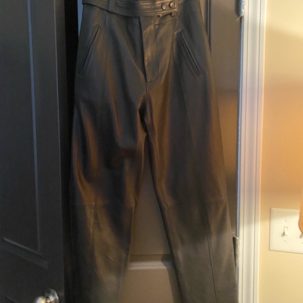 100% lamb skin leather pants